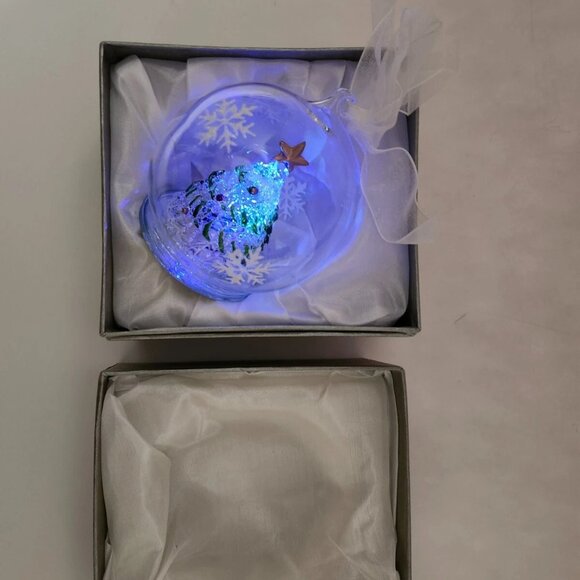 Christmas Tree Glass Globe Light Up Multicolor Ornament - Picture 5 of 6